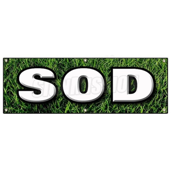 SOD BANNER SIGN landscape landscaper for sale grass seed farm grasses